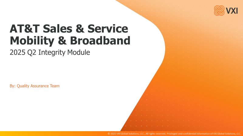 VXI Integrity Q2_QA_AT&T (2025) Q2QA_IM27