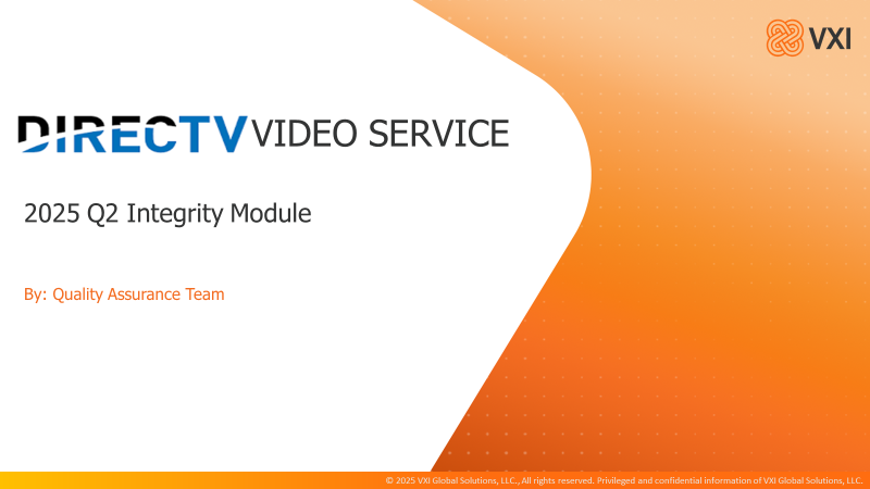 VXI Integrity Q2_QA_DTV Video Service (2025) Q2QA_IM013