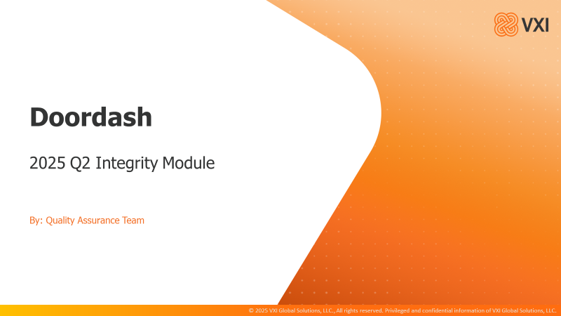 VXI Integrity Q2_QA_Doordash (2025) Q2QA_IM028
