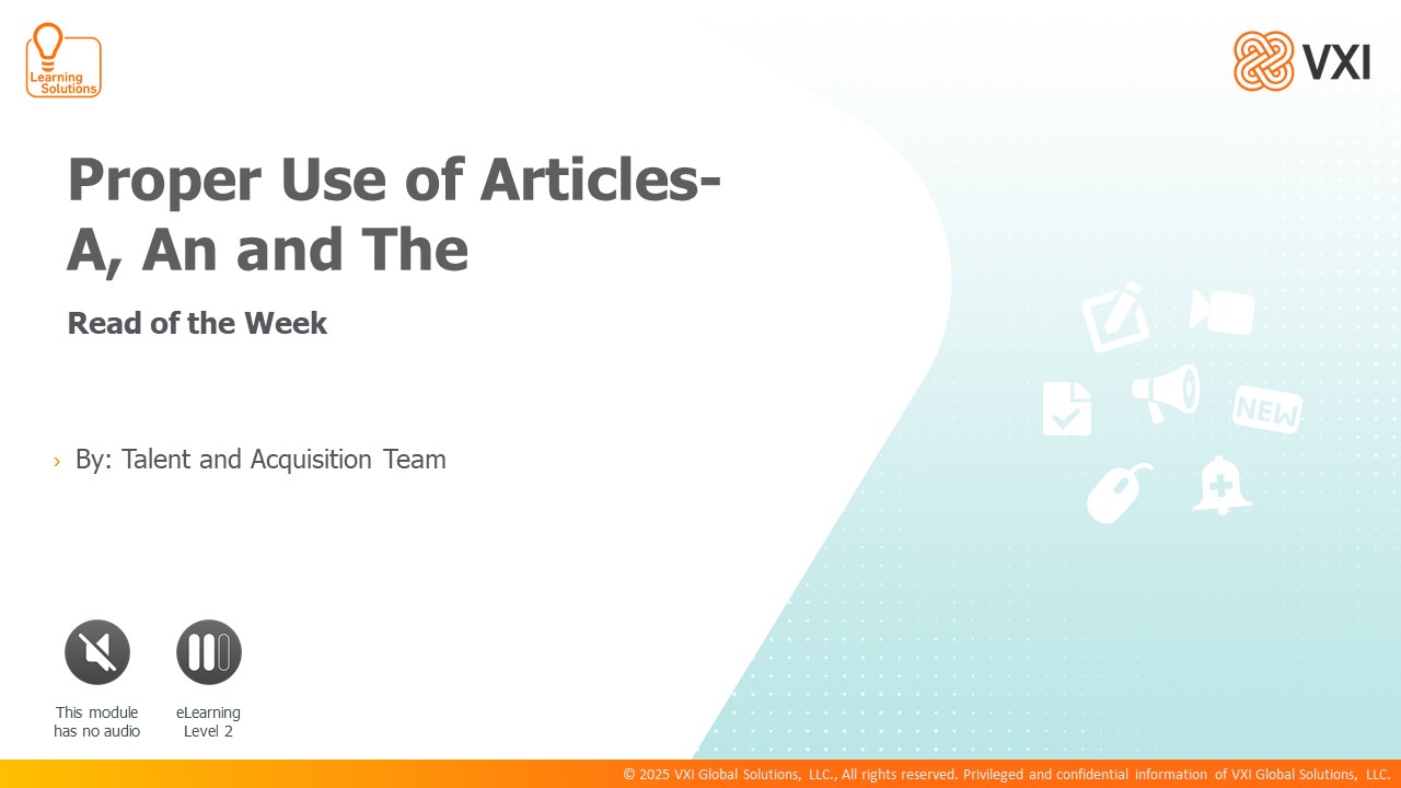 TA Read of the Week: Proper Use of Articles A, An and The ROTW1.3