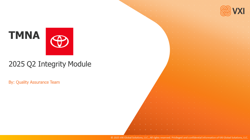 VXI Integrity Q2_QA_TMNA (2025) Q2QA_IM04