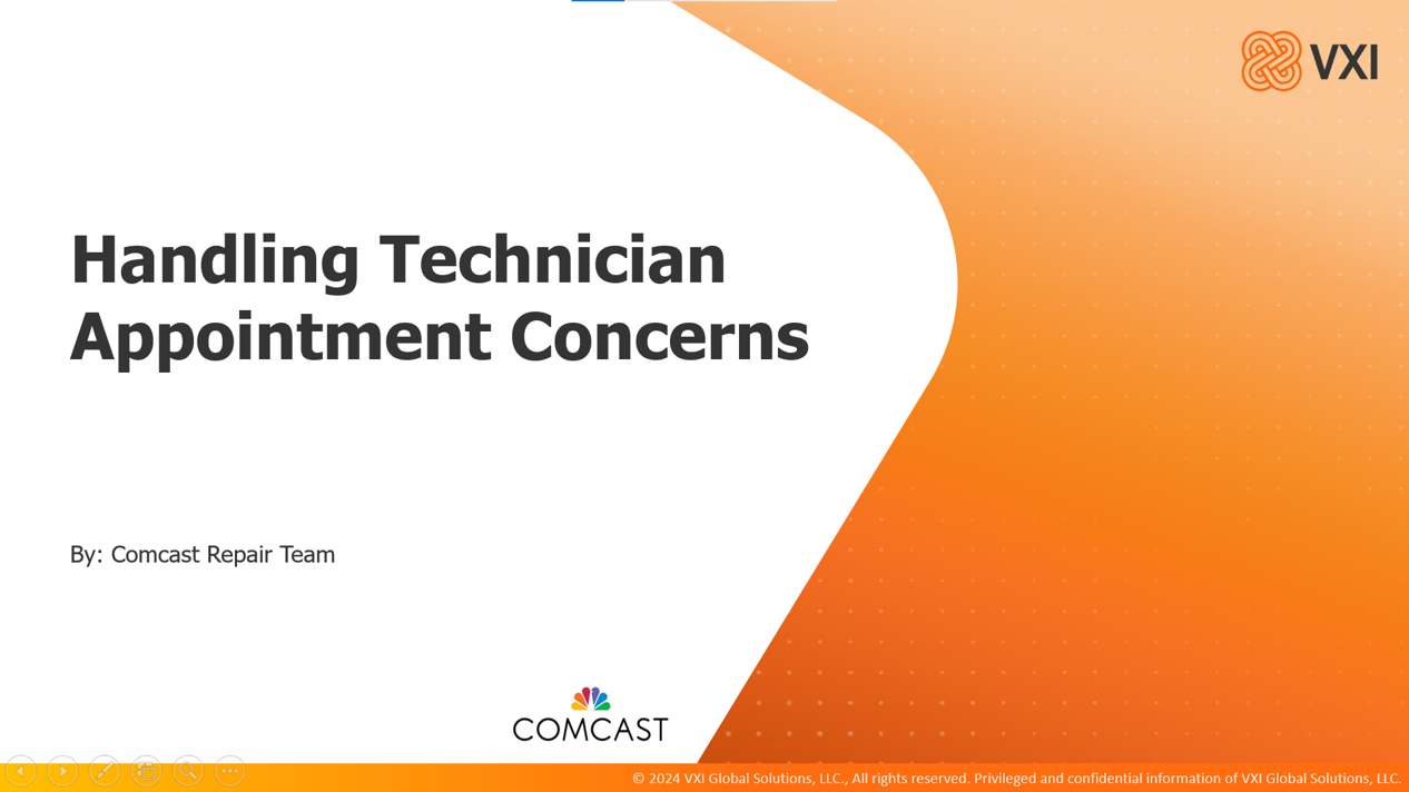 Comcast: Handling Technician Appointment Concerns 2025_04_24_VXIHTAC