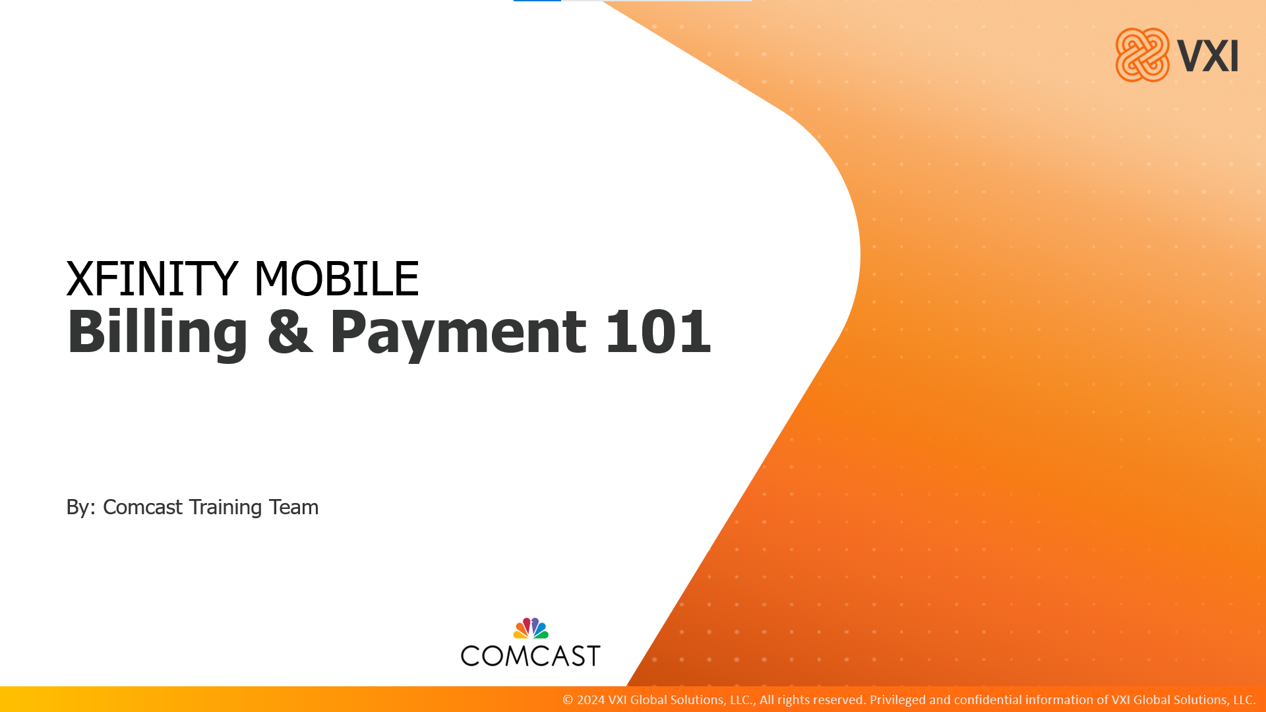 Comcast: XM Billing & Payment 101 2025_04_24_VXIXMBP101