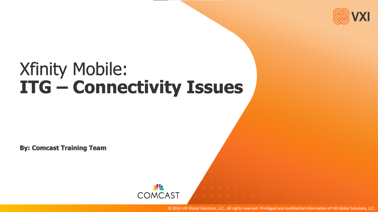 Comcast: XM ITG Connectivity Issues 2025_04_24_VXIXMCI