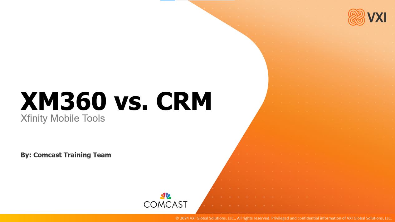 Comcast: XM360 vs CRM 2025_04_24_VXIXVC