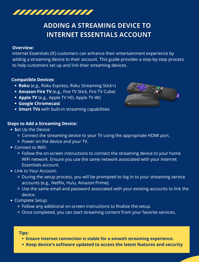 Comcast: Adding Streaming Devices  CASD_2025