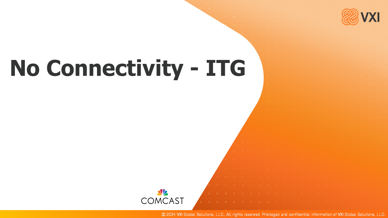 Comcast: Internet - No Connectivity CINCEL303212025