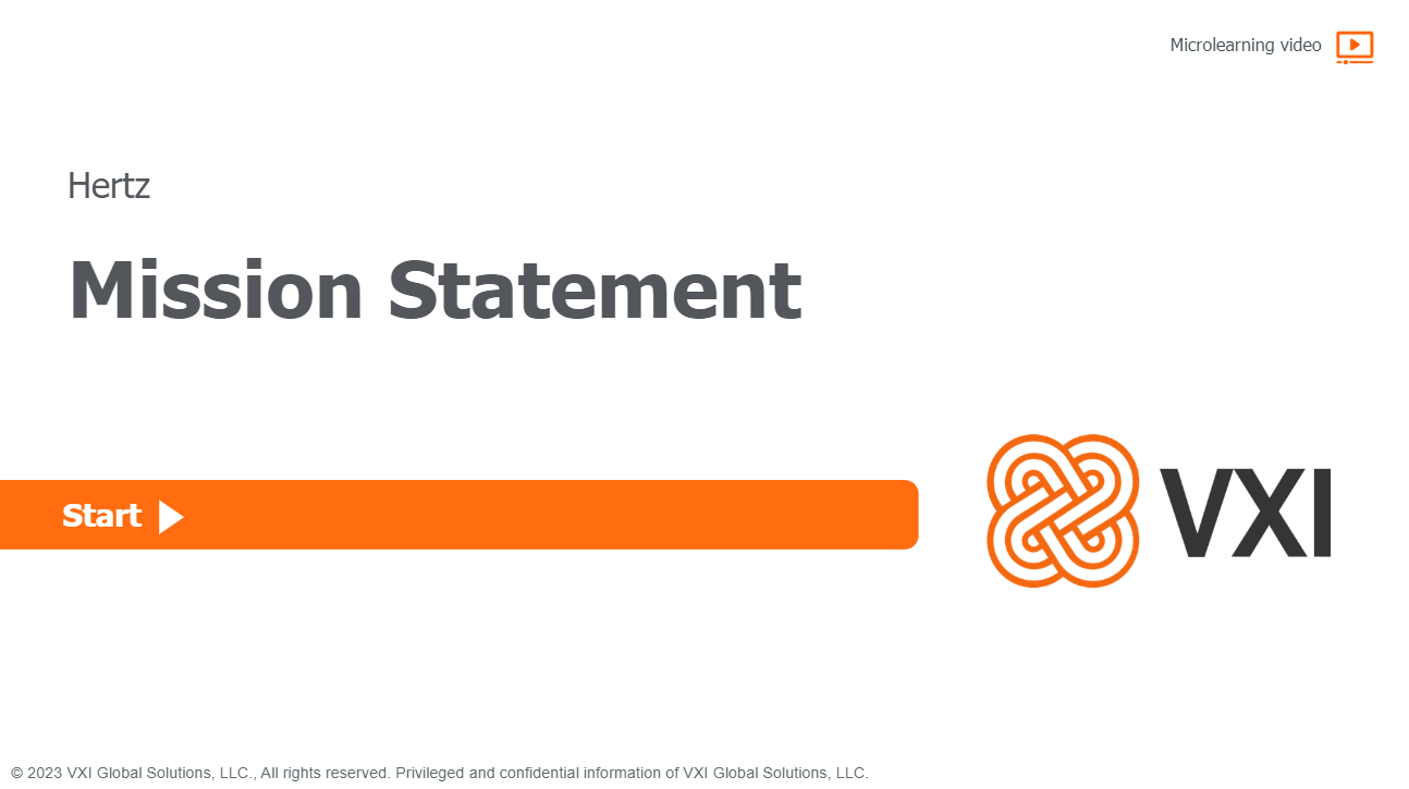 The Hertz Mission Statement HMS001