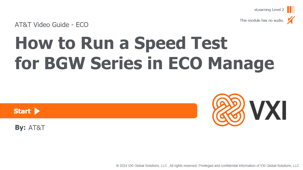 How to Run a Speed Test for BGW Series in ECO Manage HTRSTBGW001